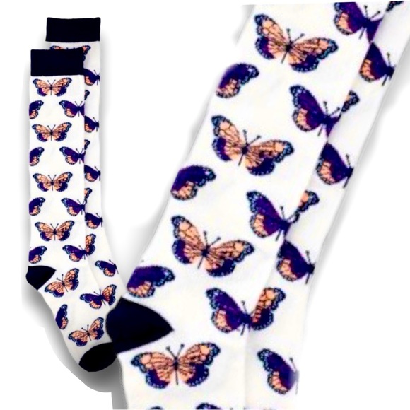 ‼️4 FOR $15‼️BUTTERFLY KNEE SOCKS *NEW *NWT! *BUNDLE & SAVE - Picture 1 of 2